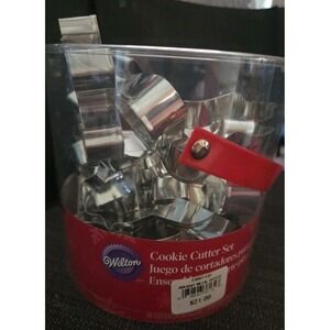 Wilton Holiday Christmas Metal Cookie Cutters - Set of 15 Snowman Snowflake Tree